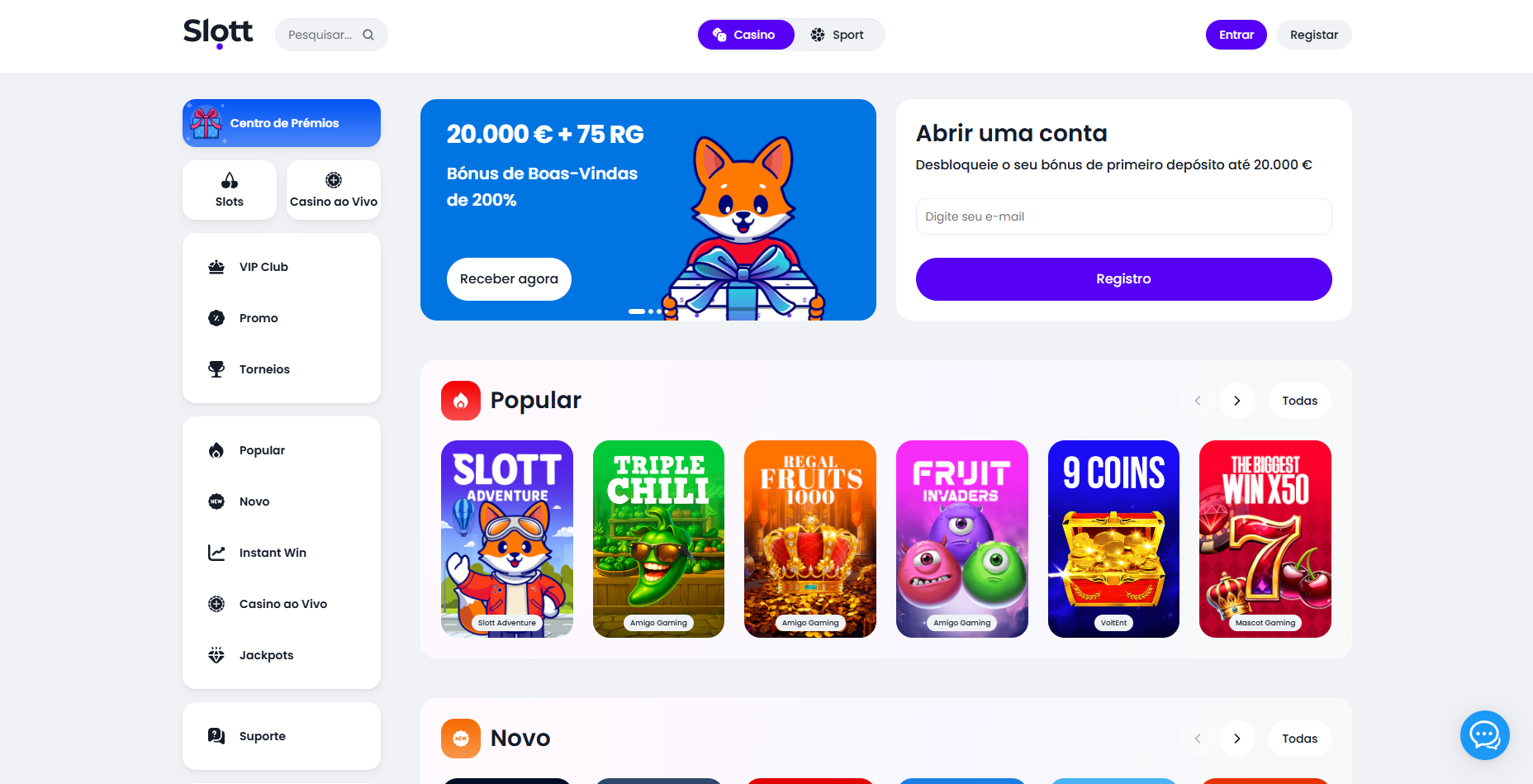 Screenshot do Slott Casino